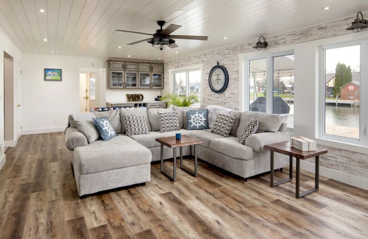 Spacious open-concept living room — gather the whole group in comfort.