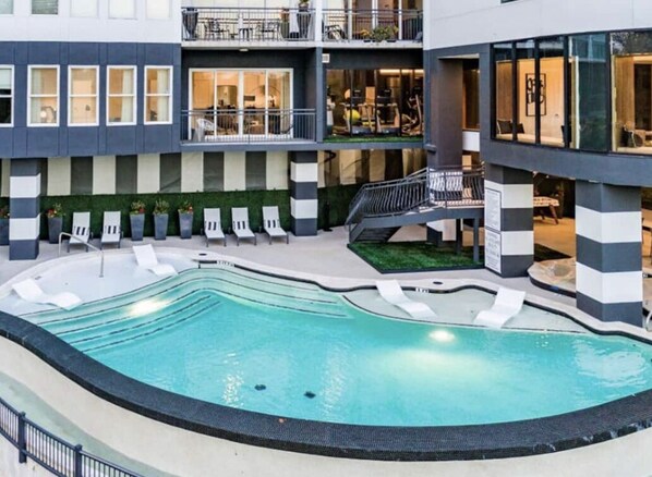 Una piscina riscaldata