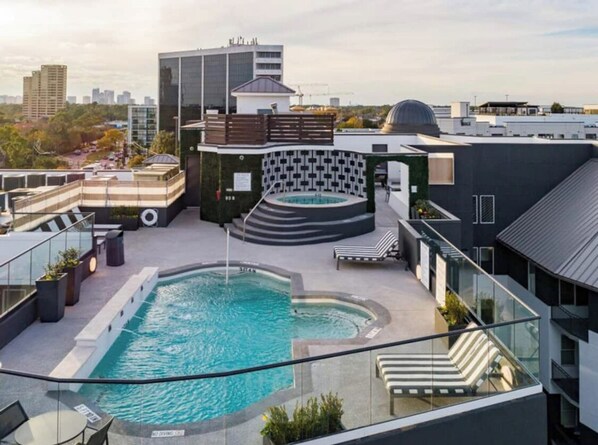 A heated pool
