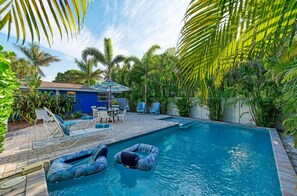 A heated pool