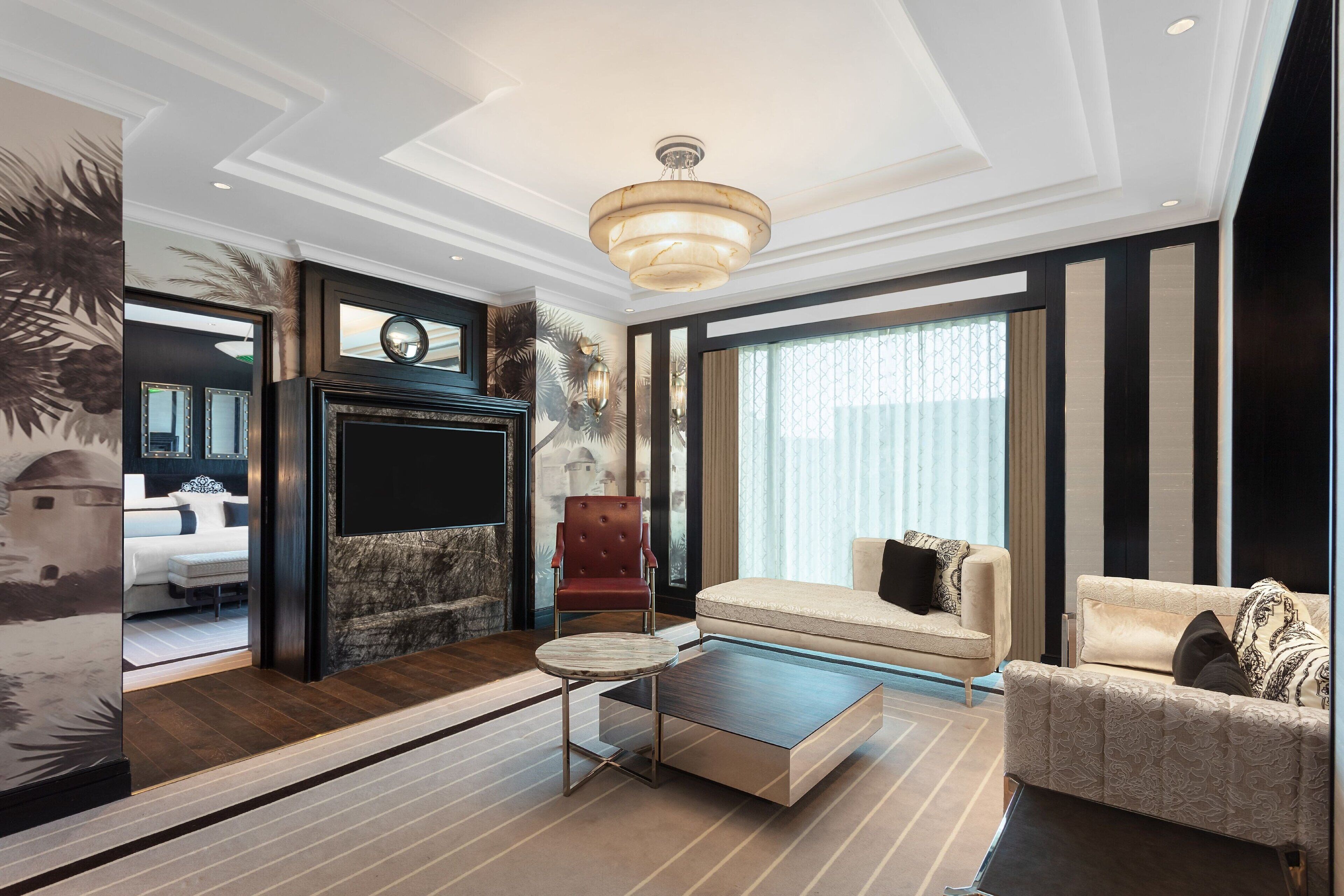 Deluxe Suite, 1 Bedroom, Smoking, Balcony | Living room | 42-inch LED TV with satellite channels, TV