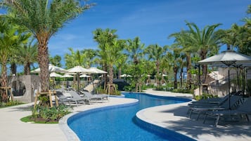 Indoor pool, seasonal outdoor pool, pool cabanas (surcharge)