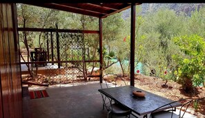 Room, 1 Bedroom, Terrace, Garden View | Dining - Room in Bungalow - One-bedroom Bungalow in Quiet Atlas Mountains (Bine el Ouidane)