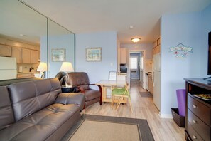 TV, books - First-Floor Brigantine Condo: Steps to Ocean! (Brigantine)