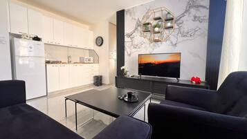 經典公寓 | 私人廚房 | 小冰箱、微波爐