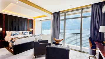 Kabin Eksekutif, pemandangan laut | Brankas, meja kerja, ruang kerja ramah laptop, dan Wi-Fi gratis