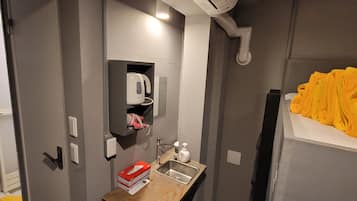 Basic Triple Room, 1 Double Bed with Sofa bed | Bathroom | Shower, free toiletries, hair dryer, slippers