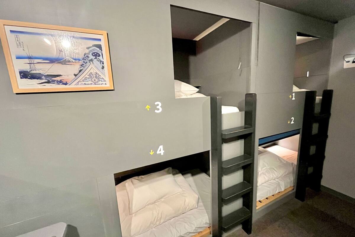Basic-Vierbettzimmer | Verdunkelungsvorhänge, kostenloses WLAN, individuell dekoriert