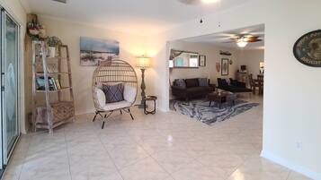 TV, DVD player, stereo