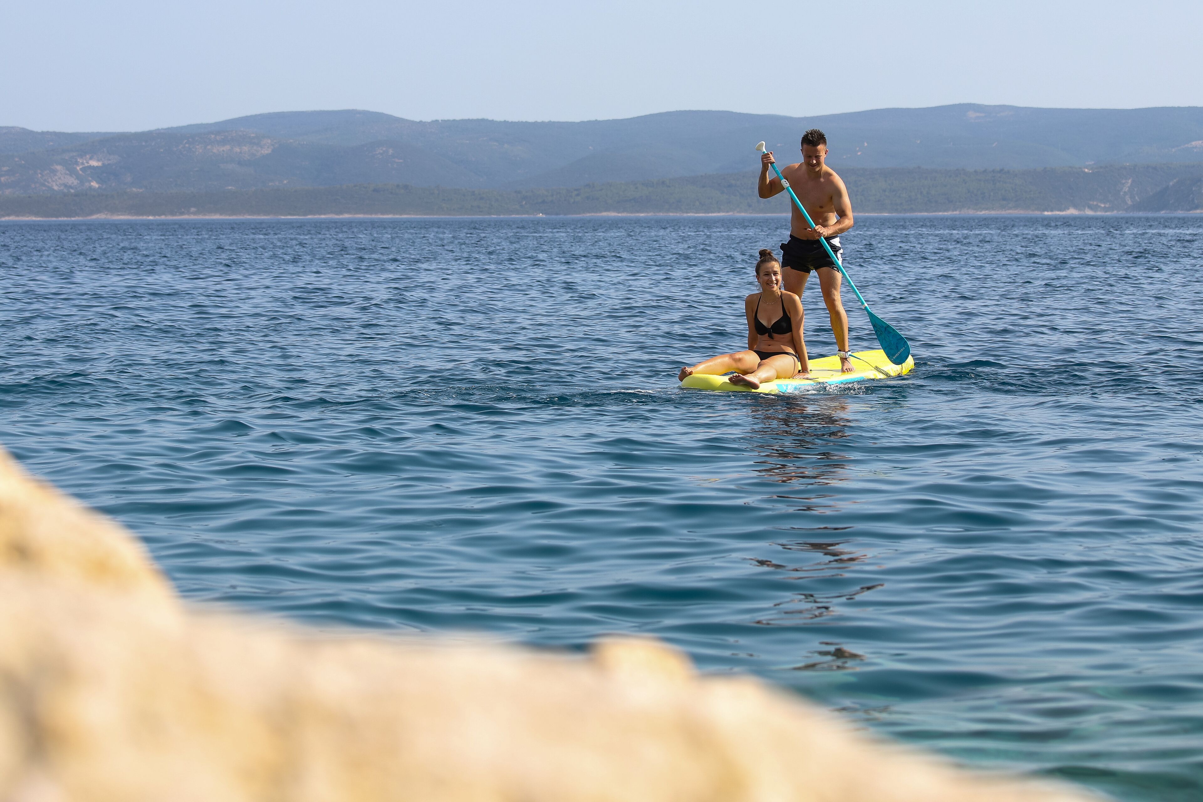 on the beach, white sand, surfing