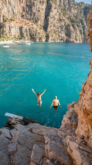 Vista a la playa o el mar