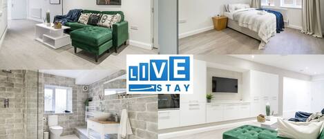 Lejlighed - 2 queensize-senge | Opholdsområde