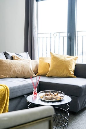 Lägenhet - 1 queensize-säng med bäddsoffa | 1 sovrum, strykjärn/strykbräda, gratis wi-fi och sängkläder