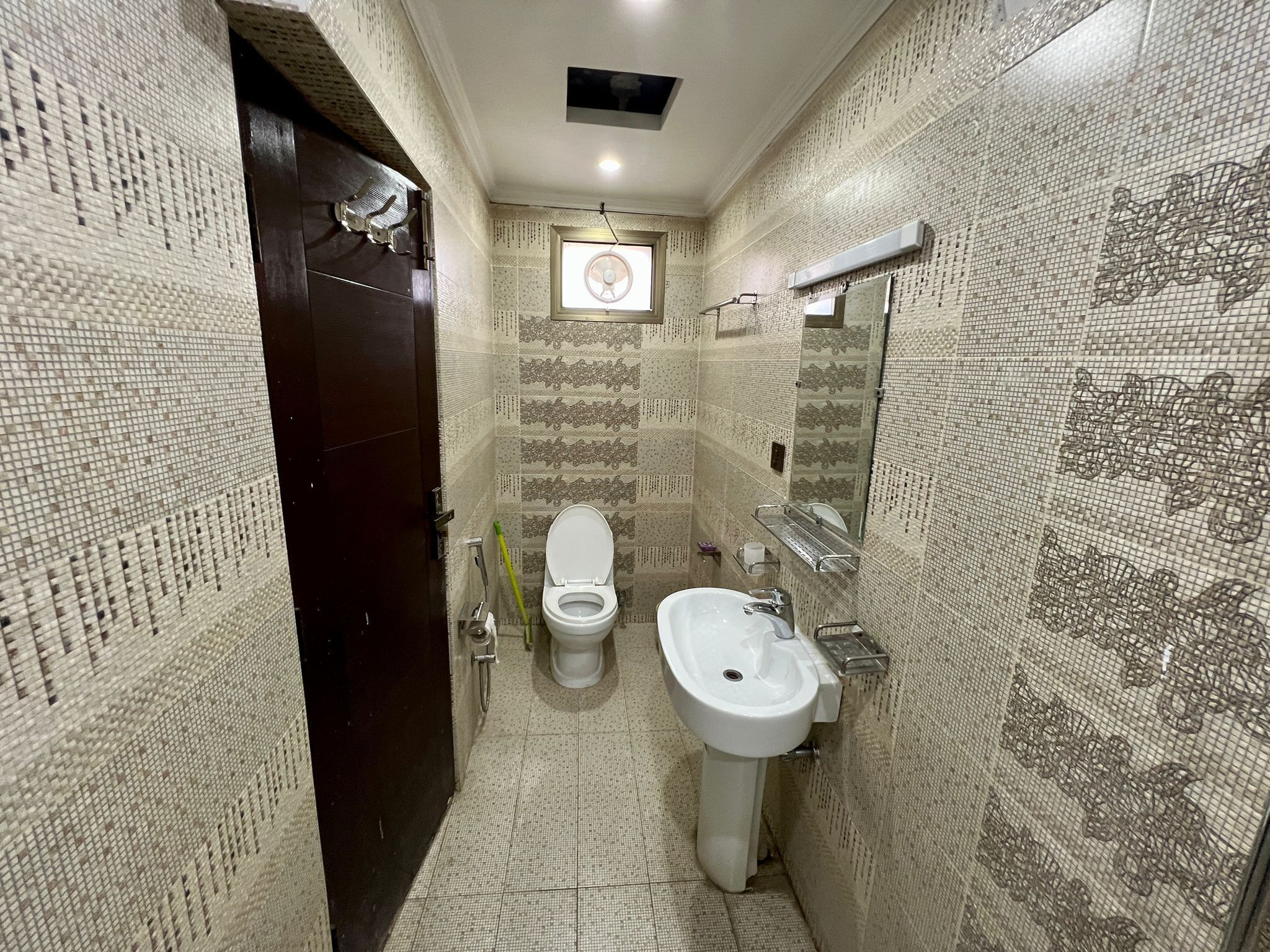 Slippers, towels, soap, shampoo