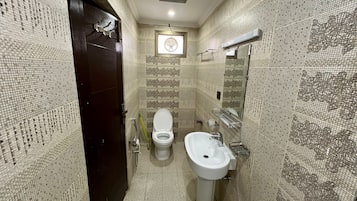 Slippers, towels, soap, shampoo