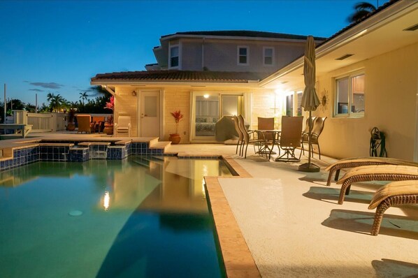 A heated pool