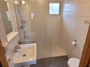 Een douche, een haardroger