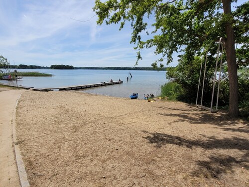 Swedish house by the lake in the Müritz National Park