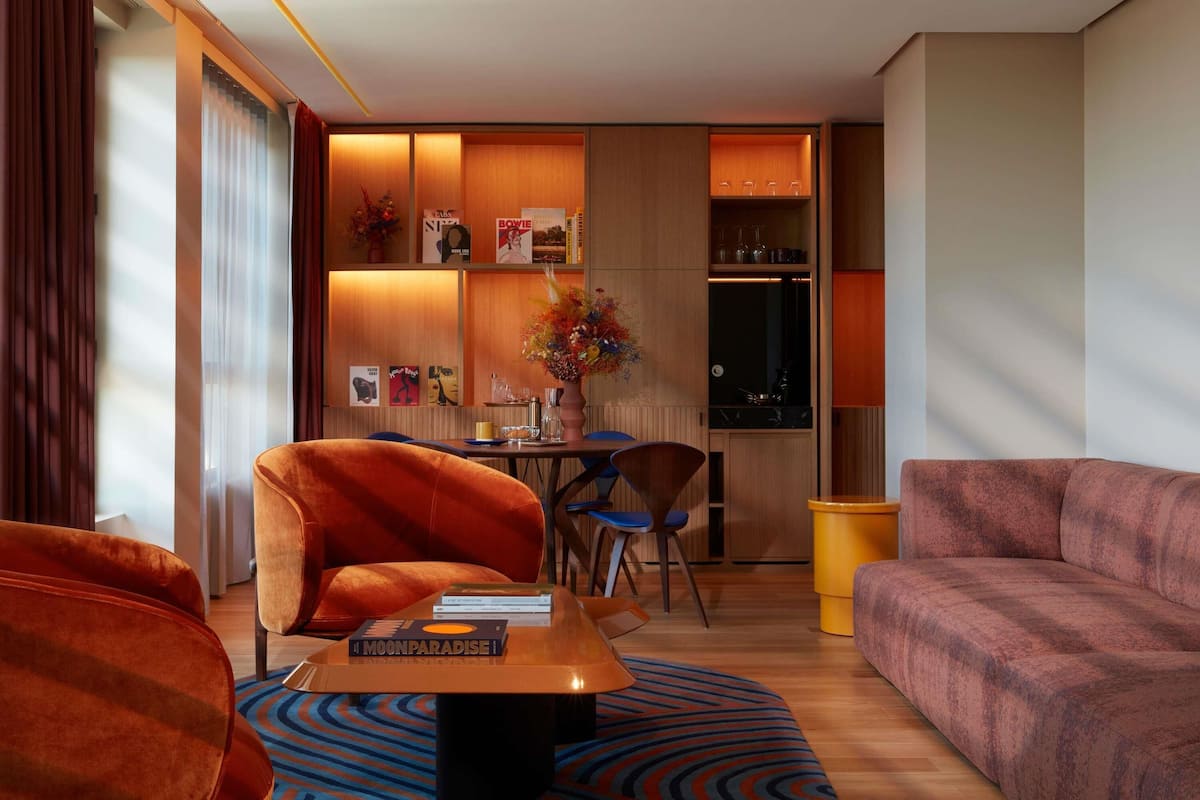 Premium bedding, down duvets, pillow-top beds, free minibar items
