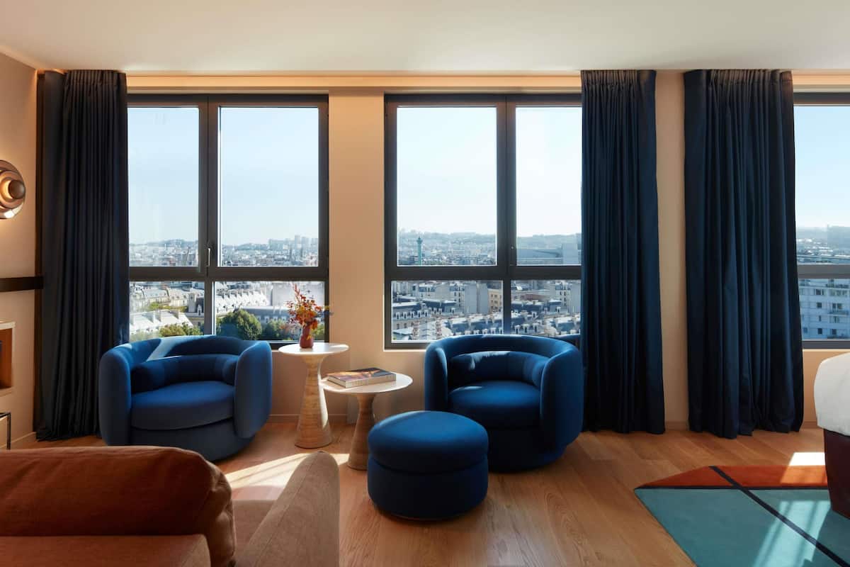 Premium bedding, down duvets, pillow-top beds, free minibar items