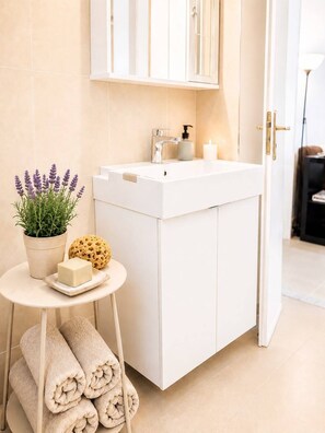 Douche, séchoir à cheveux, bidet