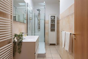 Regadera, amenidades de baño gratuitas, secadora de cabello, toallas 