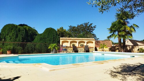 Gite ground floor house 200 m from the village, swimming pool                 