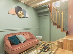 Signature-huoneisto, kylpyhuone makuuhuoneen yhteydessä | Lounge