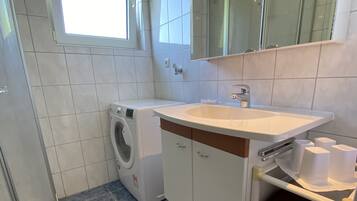 Shower, toilet paper