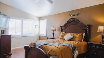4 bedrooms, iron/ironing board, free WiFi, bed sheets