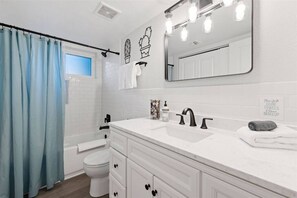 Hair dryer, towels