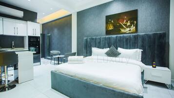 1 habitación y ropa de cama de alta calidad