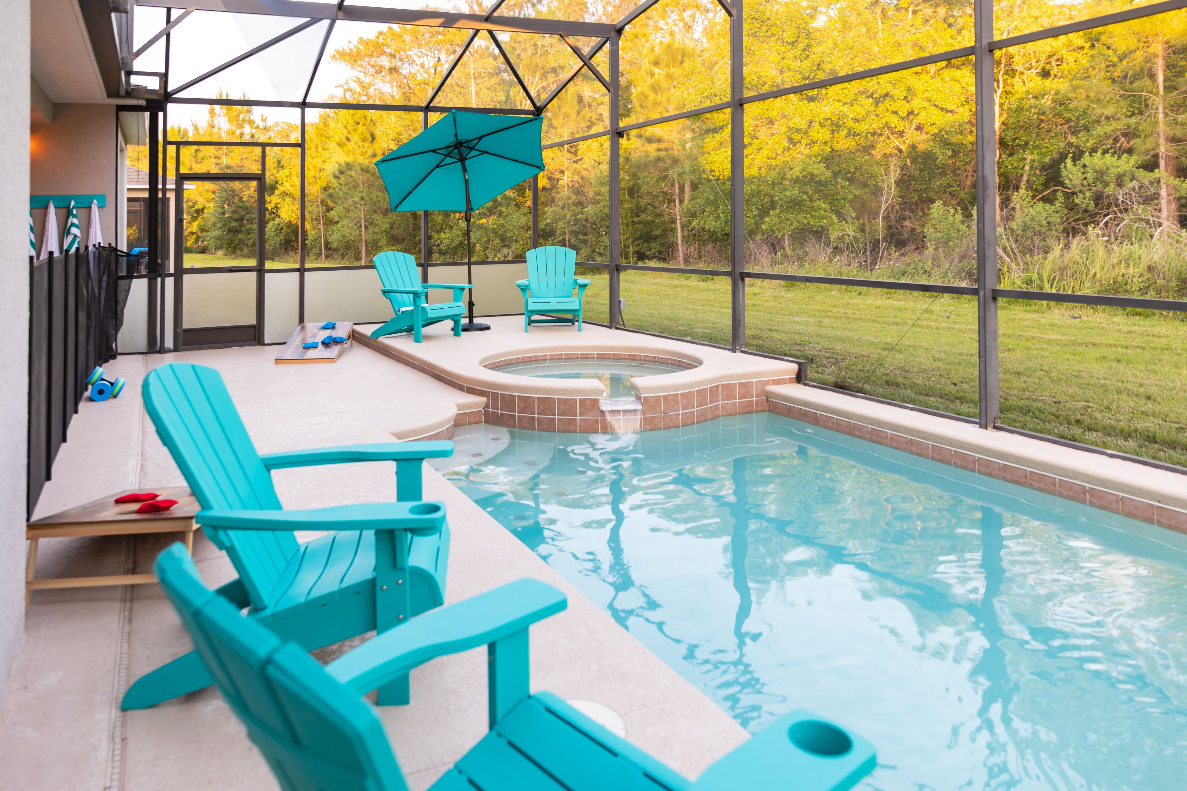 Outdoor pool, a heated pool