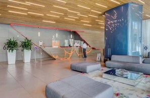 Welcome to Beachwalk, where a stylish reception area sets the tone for a relaxing stay.