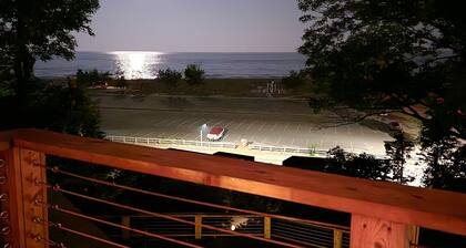 Cottage on Lake Michigan across from Grand Haven State Park.