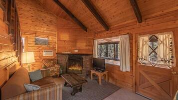 TV, fireplace, offices