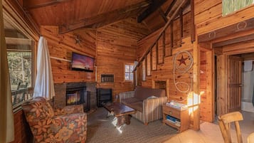 TV, fireplace, offices