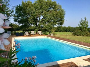 Outdoor pool, a heated pool