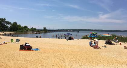 Busch Gardens-Williamsburg-Fishing-Cornhole-Deck-River View- FIRE TABLE!