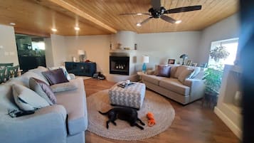 Smart TV, fireplace