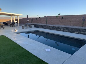 Outdoor pool, a heated pool