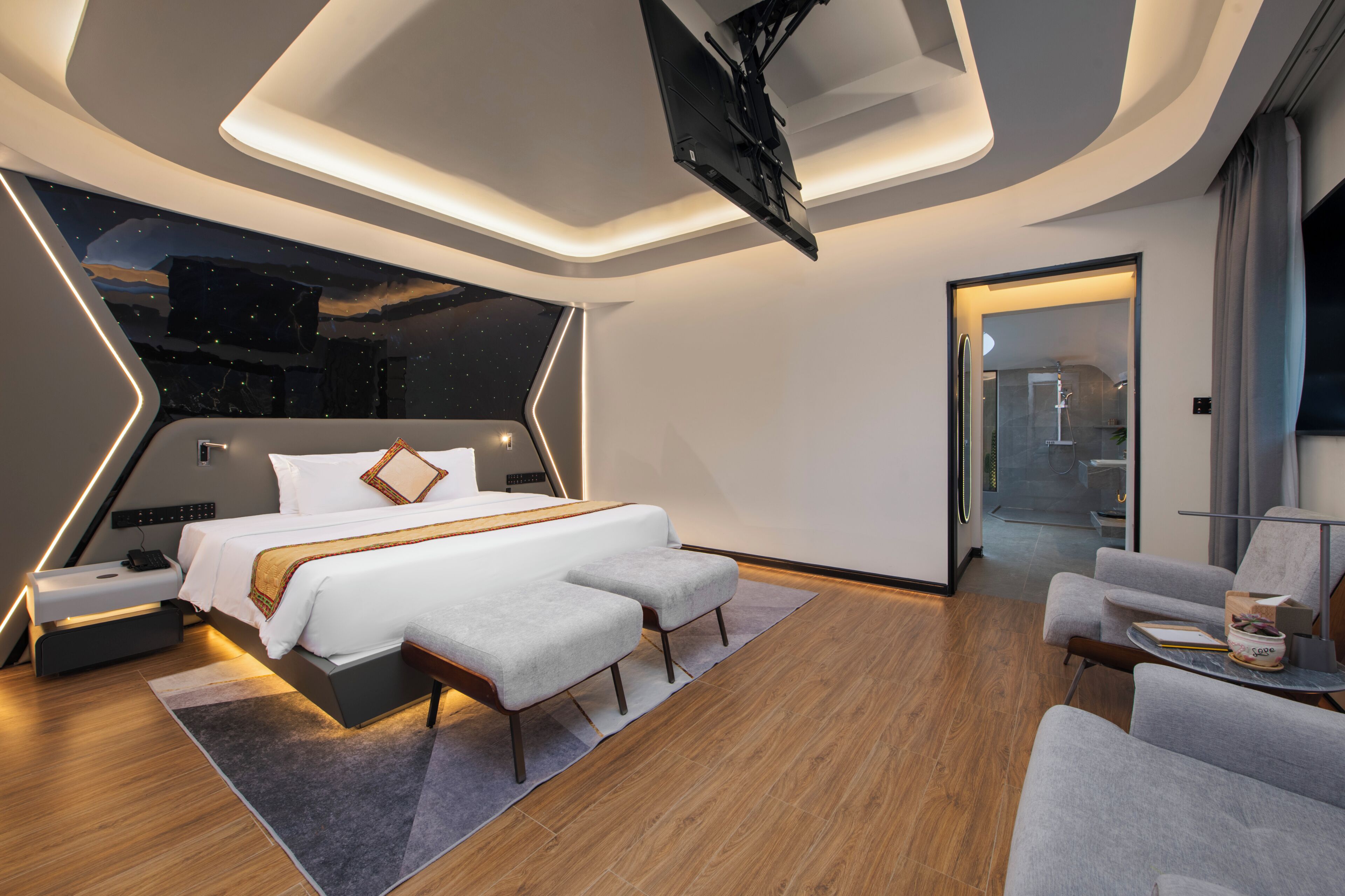 Suite Luxe | Minibar, coffres-forts dans les chambres, décoration personnalisée