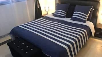 2 bedrooms, iron/ironing board, WiFi, bed sheets