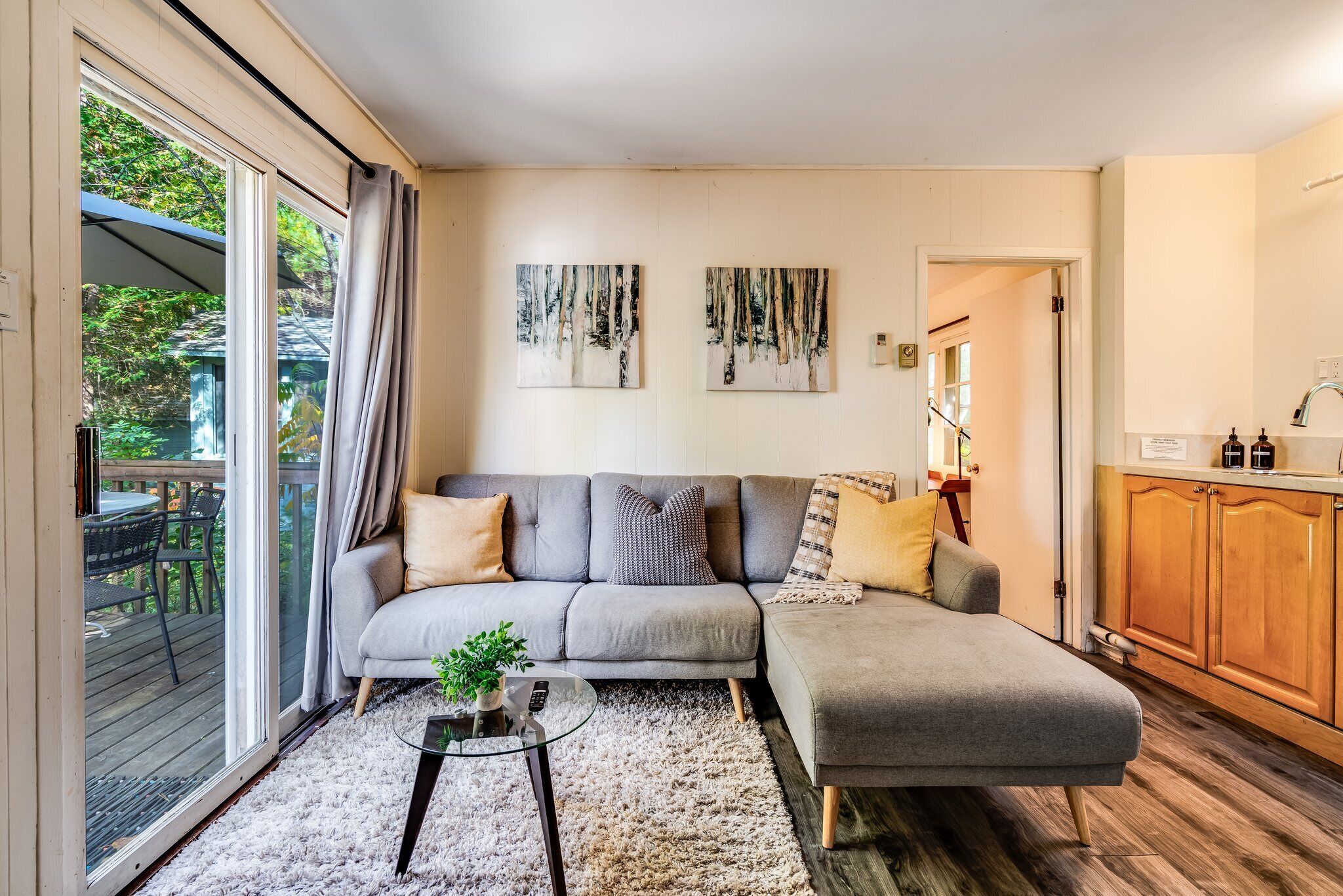 Cabin | Living area | 50-inch flat-screen TV with digital channels, TV