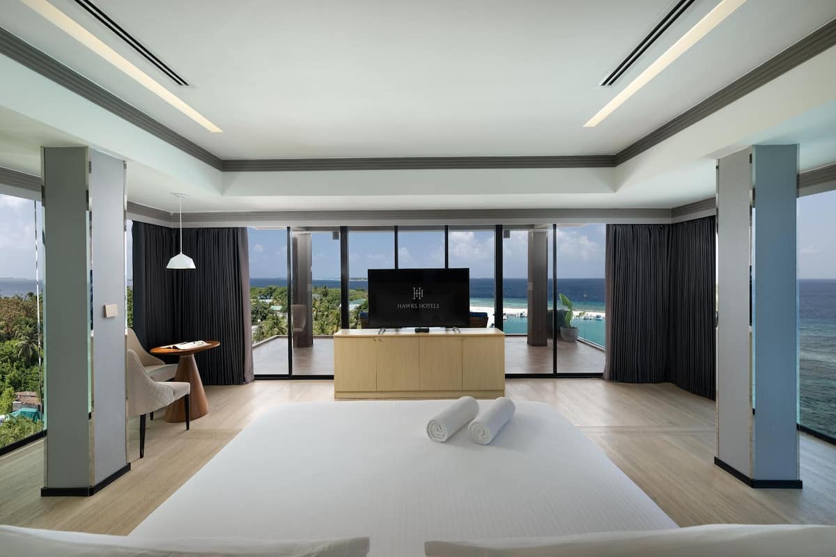 Pent House with Terrace & 360 Degree view of Ocean | 1 bedroom, Egyptian cotton sheets, premium bedding, down comforters