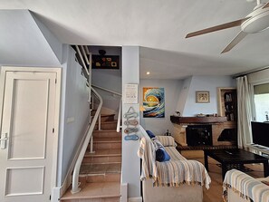 TV, fireplace - PB 02- Beachfront holiday home (Vera playa)