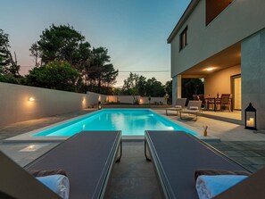 Villa (Three Bedroom villa with Swimming Poo) | Pool | Seasonal outdoor pool, pool umbrellas, sun loungers - Villa Nero (Vir)