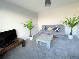 Casa estándar | Zona de estar | Televisión LCD de 40 pulgadas con canales por cable