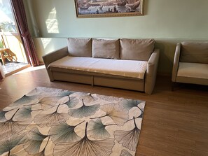 Panoramic Apartment, 3 Bedrooms, Smoking, Partial Sea View | Living area | 65-inch LED TV with satellite channels, TV - Ottoman Design Suites (Istanbul)
