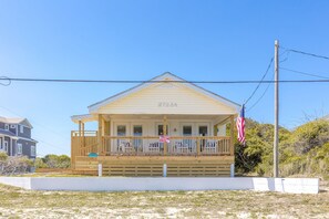 Exterior - Shoreside Cottage - Classic 2 BR Beauty - Amazing Views from Covered Porch! Dog (Surf City)